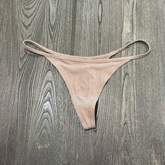 NWT Skims Recycled Swim Thong Bikini Bottom Swimwear Stretch Low Rise Sienna 3X - Picture 1 of 4